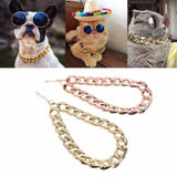Cuban Link Thick Gold Chain Pets Safety Collar - World Pet Shop
