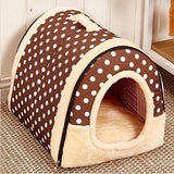 Pet Dog House Nest With Mat Fordable Pet Dog Bed - World Pet Shop