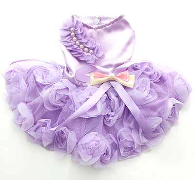 Pet Dog Princess Dress Tutu Rosette&bow Dresses - World Pet Shop